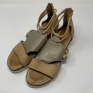Dibatrue gladiator strappy comfort wedge sandals size 9